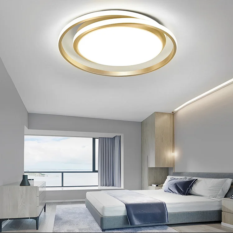 Circular LED Stepless Dimming Modern Ceiling Lights with Remote Control - Appledas