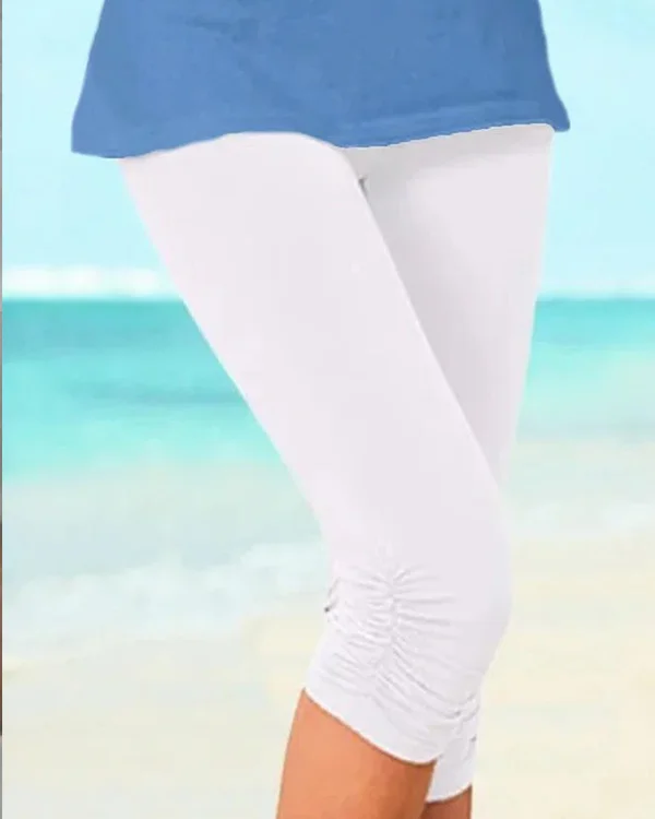 🔥kukelife🔥Casual Sports Plus Size Plain Capris Leggings