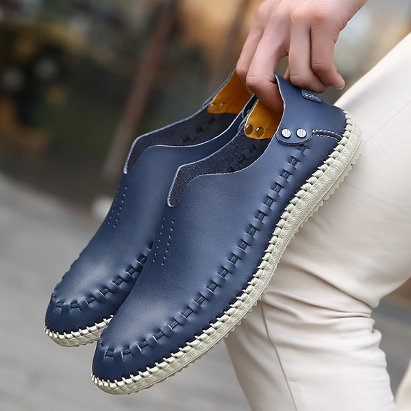 Men's Genuine Leather Flats Moccasins Loafers Driving Shoes