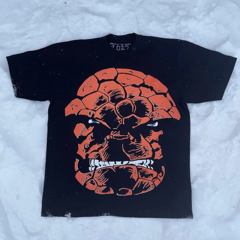 Fashion print preppy crew neck casual T-Shirt