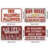 4pcs - Warning  - Vintage Metal Signs(12*16Inch) 
