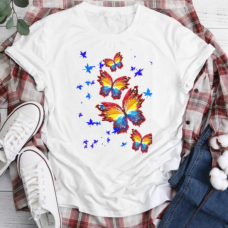 ANB - Butterflies Slim Fit  T-shirt Tee -05349