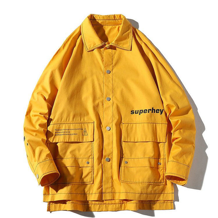 Men's Autumn Casual Tops plus Size Loose Retro Sports Long-Sleeved Shirt Men's Men Jacket