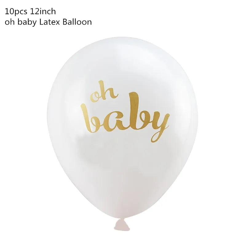 Baby Shower Boy Girl Decorations Set It's a Boy It's a Girl oh baby Balloons Gender Reveal Kids Birthday Party Baby Shower Gifts