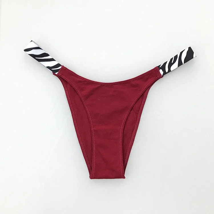 European And American New Panties Sexy Solid Color Panties Fashion Comfort Zebra G-String Low Waist Seamless Underpants Lingerie