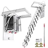 [US Local Warehouse] Ceiling Mounted Attic Ladder w/Handrails Retractable Loft Stairs 660LBS Capacity