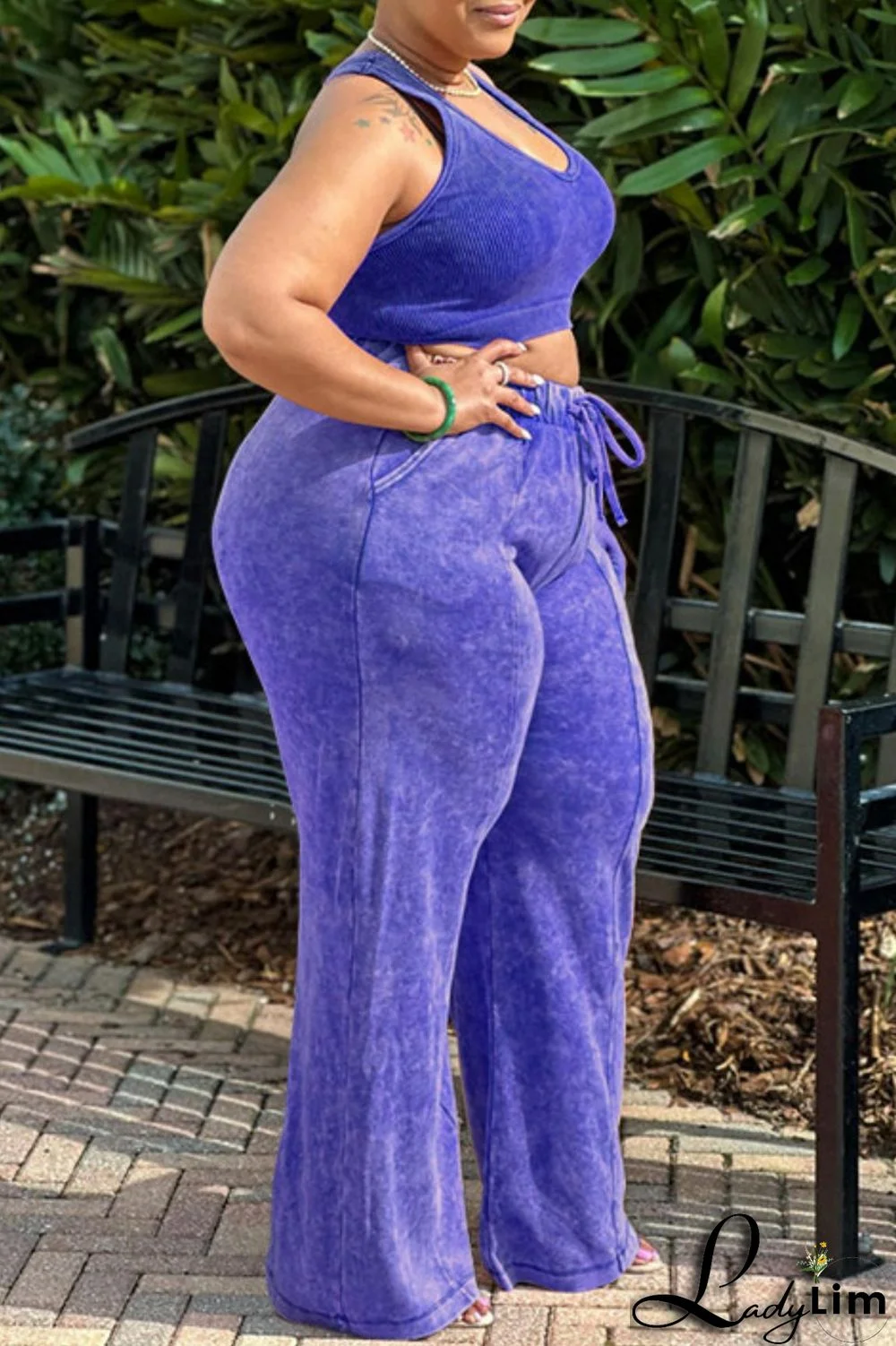 Black Gray Casual Solid Vests Pants O Neck Plus Size Two Pieces