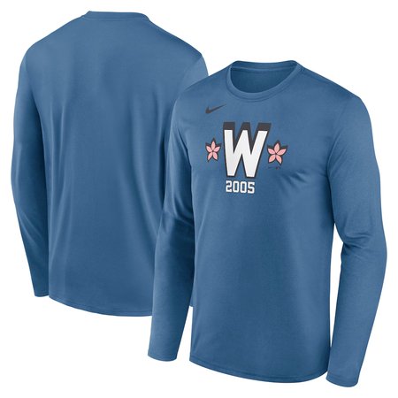 Men's Washington Nationals  Blue 2025 City Connect Legend Performance Long Sleeve T-Shirt
