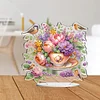 Cup Flower DIY 2D Flat Acrylic Diamond Painting Desktop Ornaments Kit 24*22cm