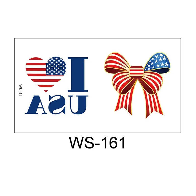 20 Kinds American Flag Tattoos Independence Day Temporary Body Sticker Disposable Waterproof tatouage temporaire