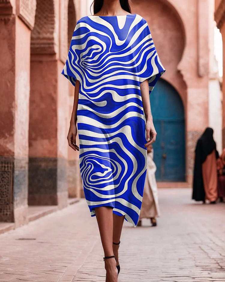 Women's Elegant Printed Loose Dress
