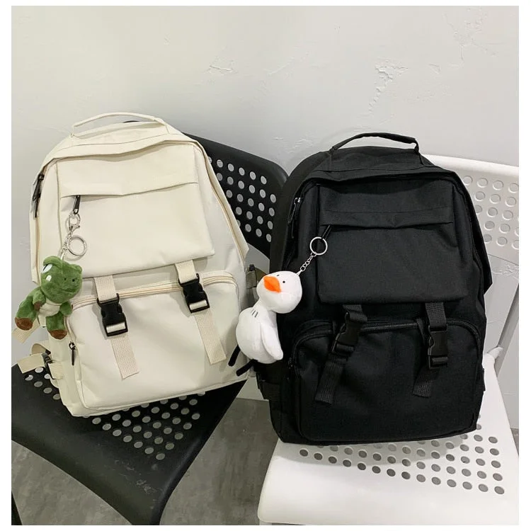 Canvas Female Campus Large-capacity Backpack Fashion All-match Student Tooling Style Backpacks Male Multifunctional Travel Bolsa 711