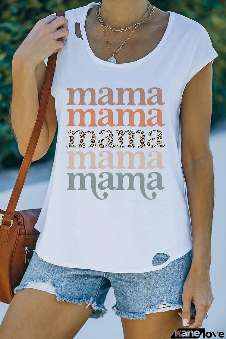 MAMA Graphic Cutout Tee