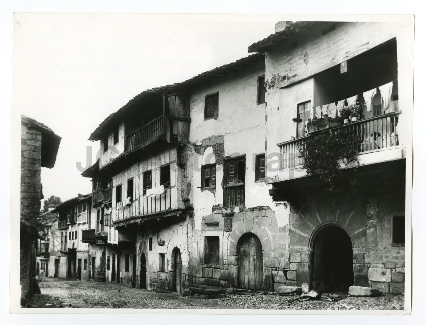 Spanish Architecture - Vintage Publication Photo Poster paintinggraph - Santillana del Mar