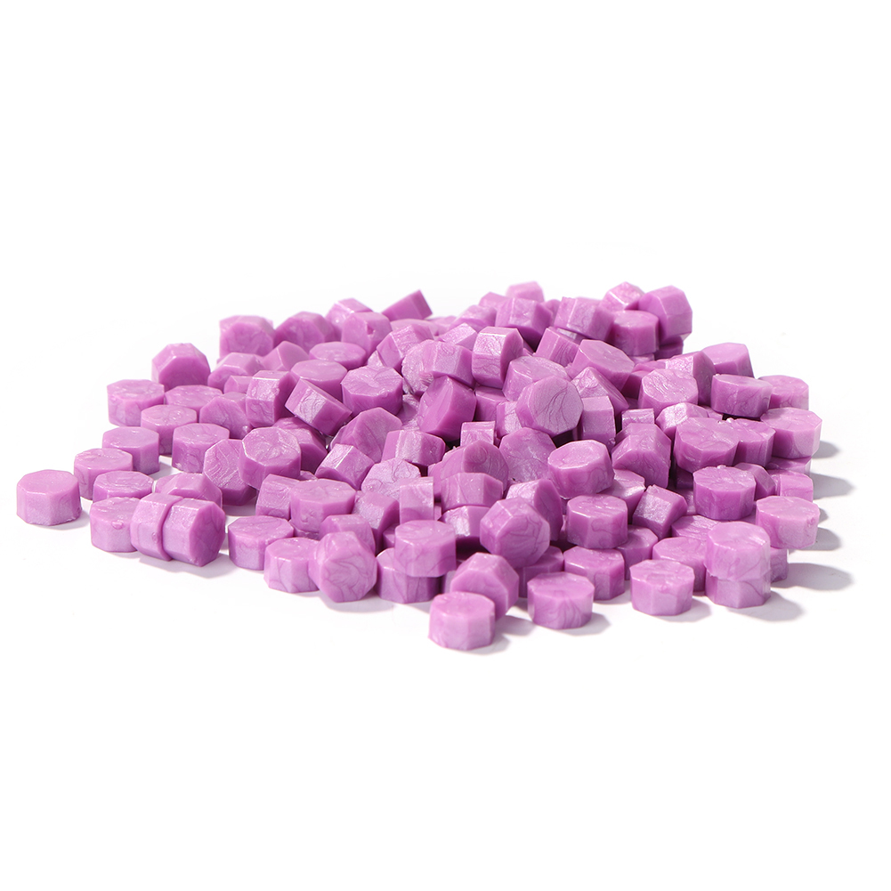 

100pcs Octagon Sealing Wax Beads Pink Purple - Wax Seal Stamp, 501 Original