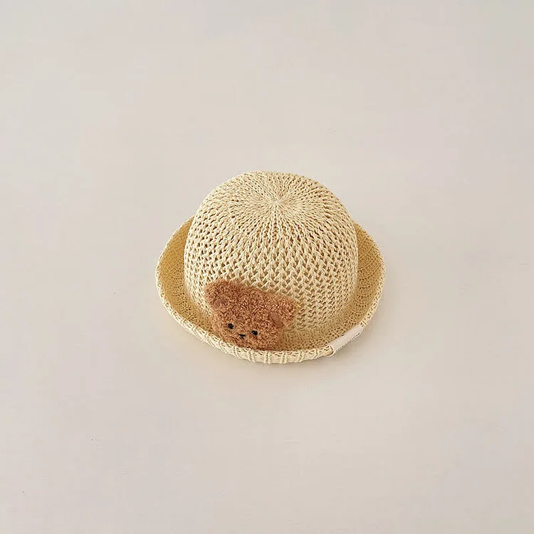 Baby Toddler Bear Straw Hat