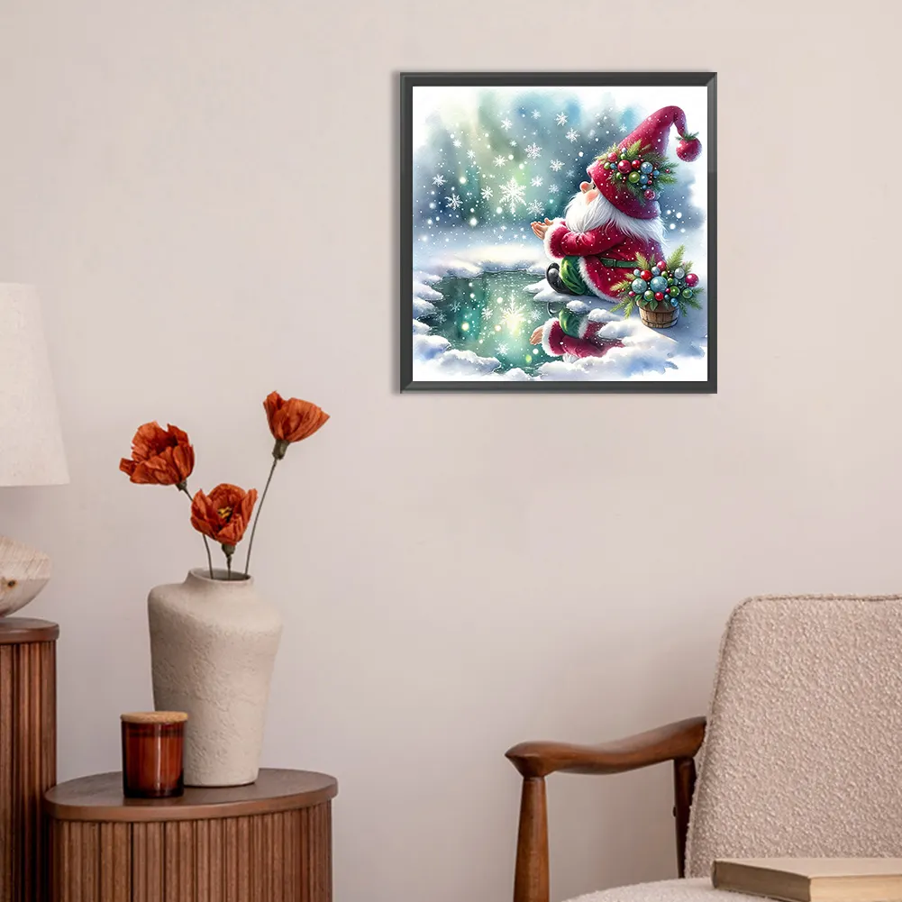 Diamond Painting - Full Round Drill - Christmas Gnome(Canvas|30*30cm)