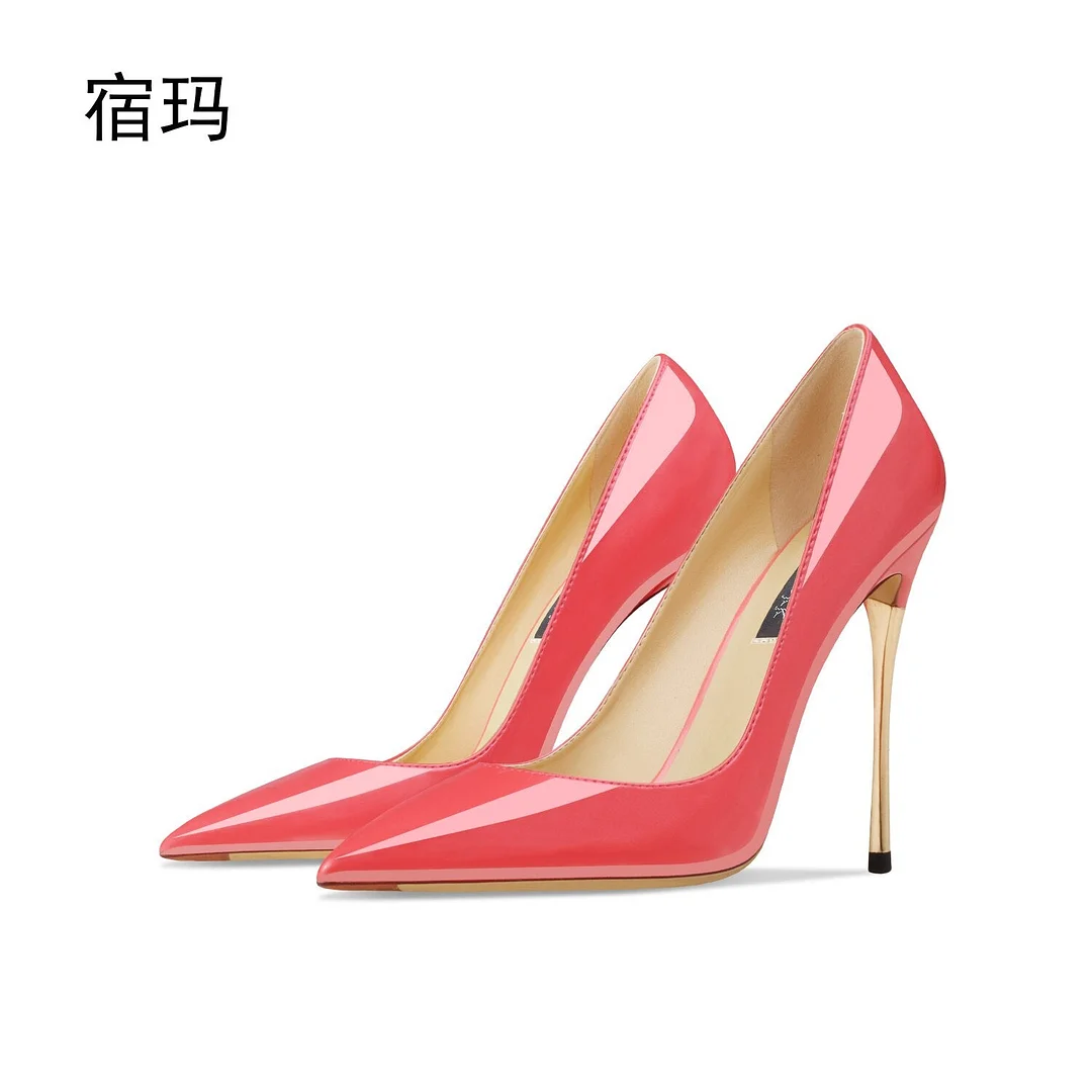 Ladies Real Leather High Heels Pointy Toe Women Pumps Sexy Party Spring  Fashion Shoes 2022 New Women Elegant Office Shoes 33-41