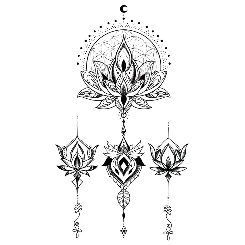 Sdrawing Waterproof Temporary Flower Tattoos Women Beauty Rose Butterfly Flash Feather 3D Fake Tattoo Arm Waist Hand Sticker Men