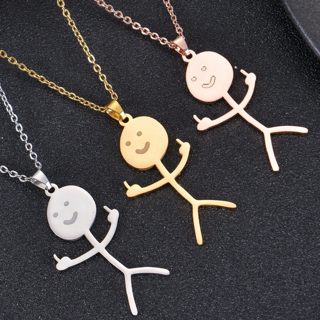 Funny Doodle Stickman Necklace (Buy One Get One Free)