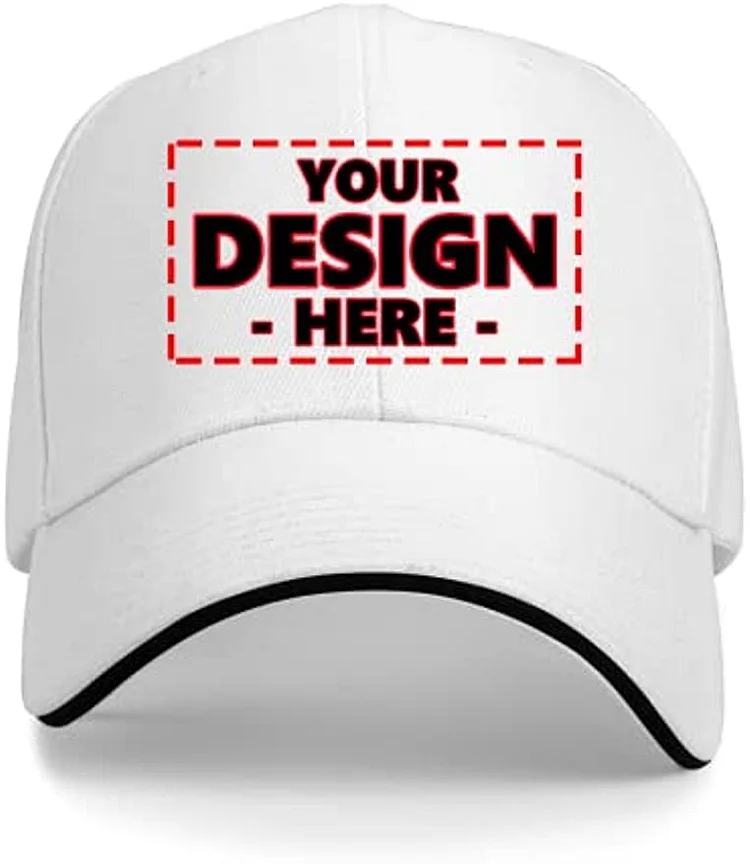 Custom Snapback Baseball Cap Personalized Logo Photo Text Dad Hats for Men Customized Hook and Loop Closure Sun Hat for Women
