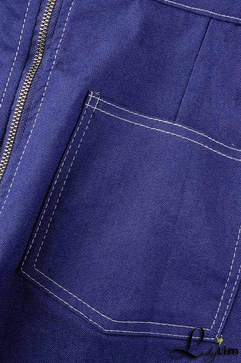 Fluorescent Green Casual Solid Patchwork U Neck Regular Jumpsuits