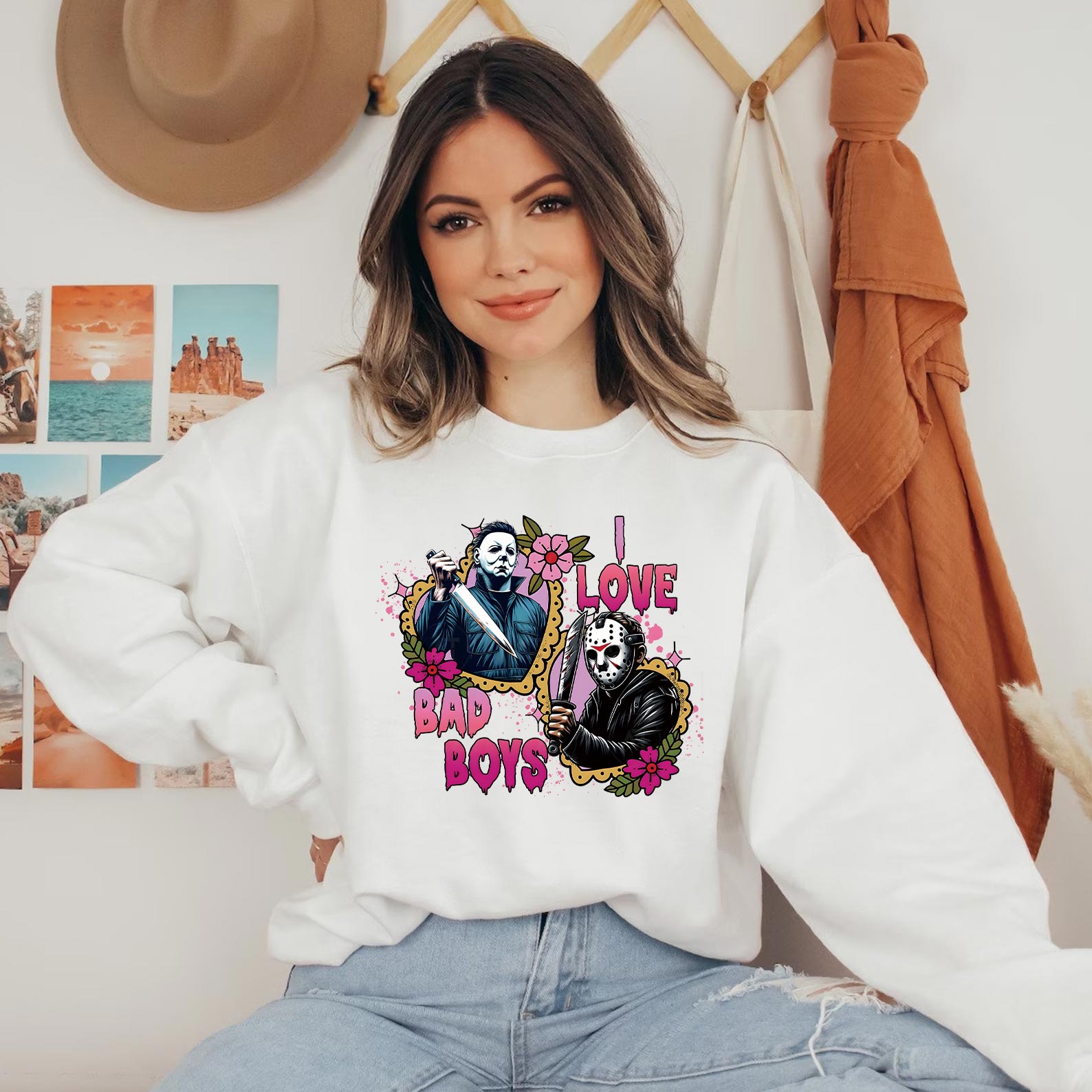 Loveyoufancy I Love Bad Boys Halloween sweatshirt