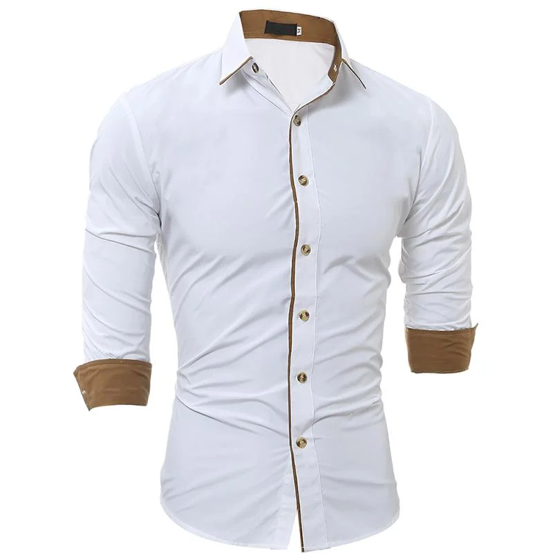 Fashion Plus Size Men's Casual Long Sleeve Shirt