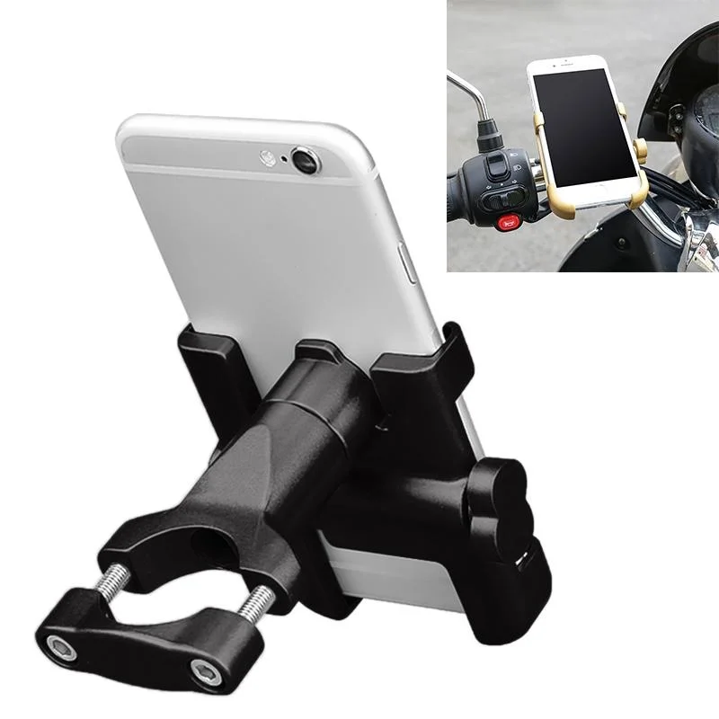 Motorcycle Handlebar Aluminum Alloy Phone Bracket, Suitable for 60-100mm Device
