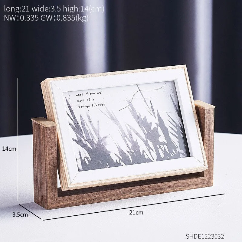 Nordic Simple Wooden Mirror Pgoto Frame Picture Frames Living Room Bedroom Home Decor Modern 6 Inch 7 Inch Art Picture Frames