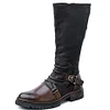 Men's Top Layer Cowhide British Style Retro High Knight Boots