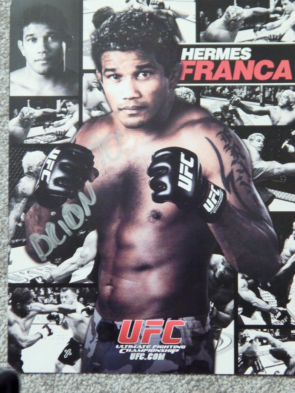 UFC HERMES FRANCA 8 1/2 X 11 OFFICIAL Photo Poster painting COLLECTIBLE