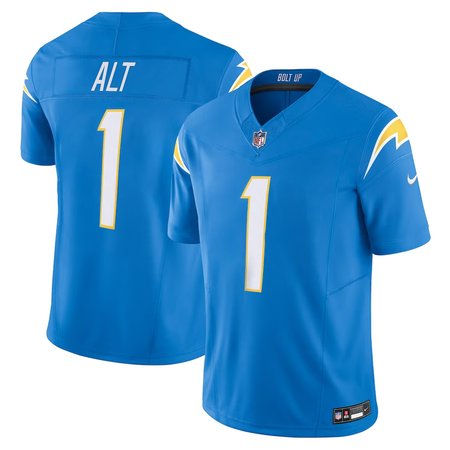 Men's Los Angeles Chargers Joe Alt  Blue 2024 NFL Draft First Round Pick Player F.U.S.E. Vapor Untouchable Limited Stitched Football Jersey