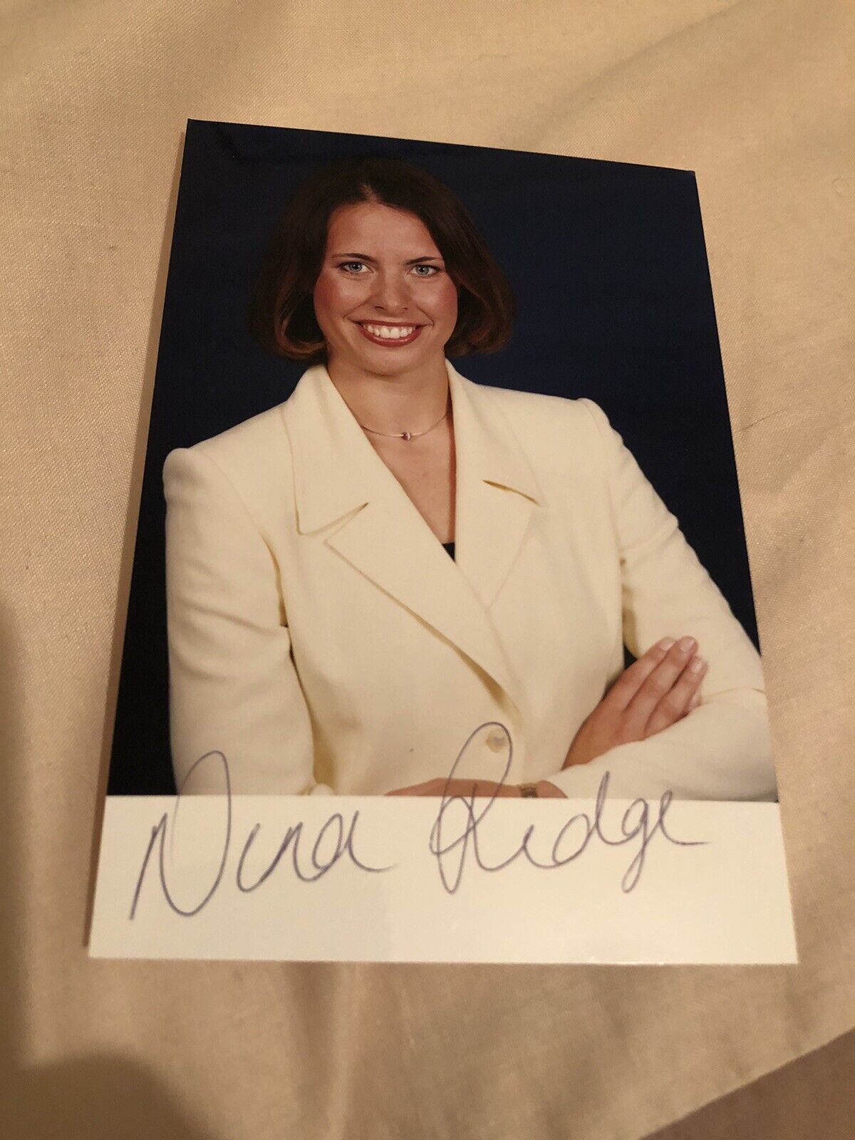 NINA RIDGE (BBC WEATHER) SIGNED VINTAGE Photo Poster painting