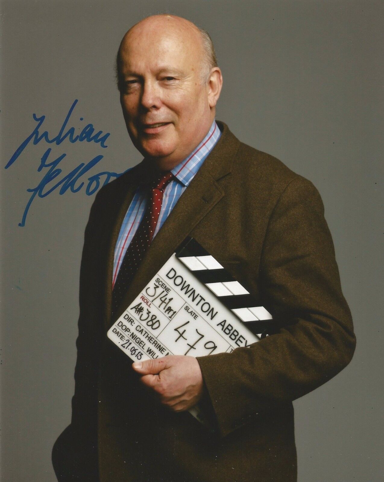 Julian Fellowes Signed Downton Abbey 10x8 Photo Poster painting AFTAL