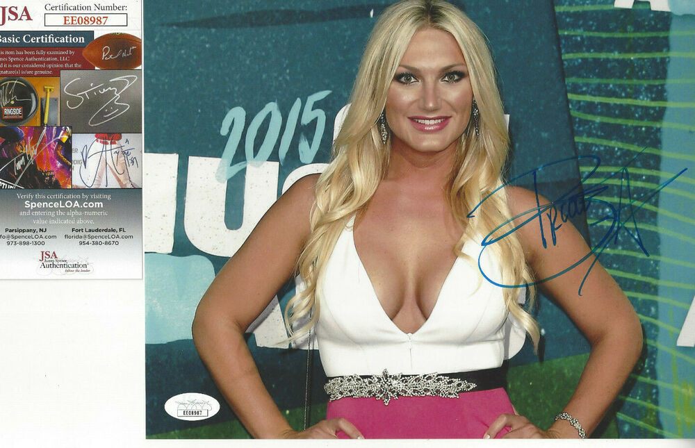 WWF Diva Brooke Hogan  autographed 8x10 color Photo Poster painting JSA Certified