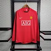 2007-2008 Retro Long Sleeve Manchester United Home Football Shirt 1:1 ...