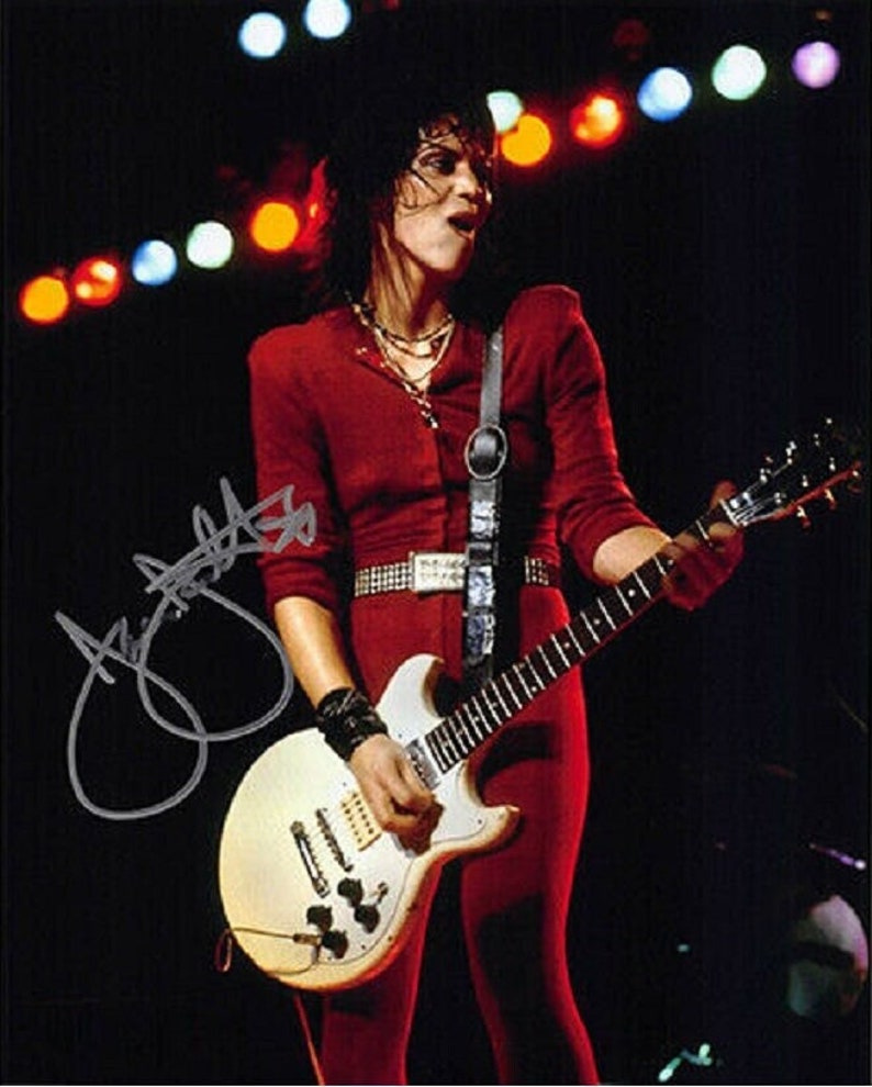 JOAN JET Signed Photo Poster painting Runaways , Blackhearts Cherry Bomb wCOA