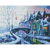 Small Town Snow Scene  | Full Round Diamond Painting Kits