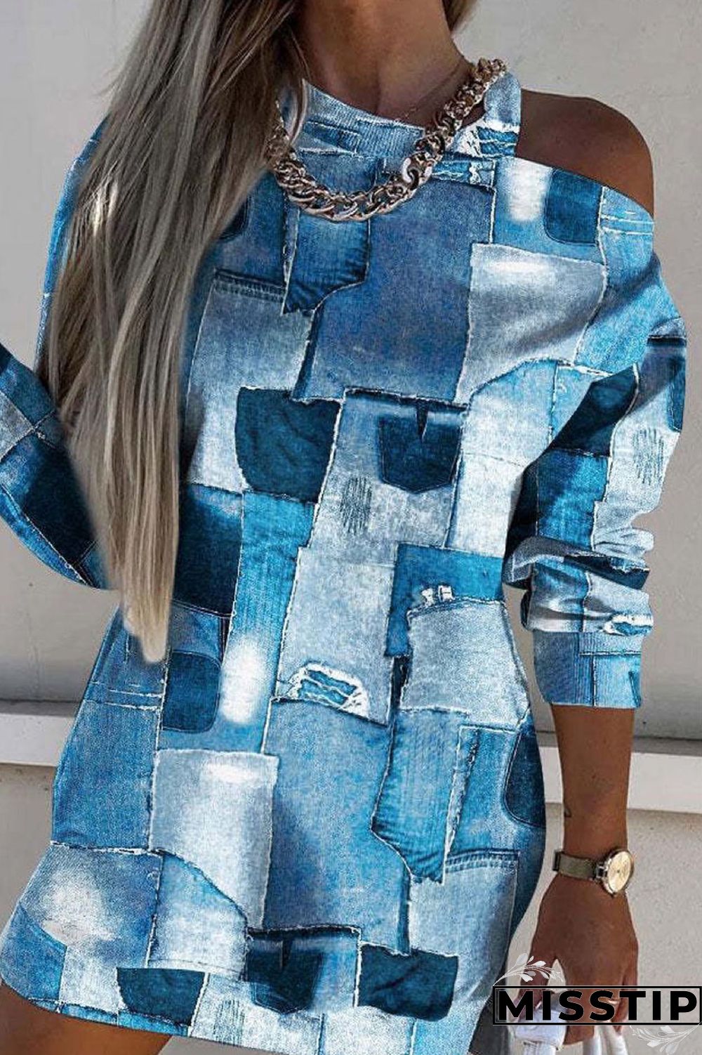 Black khaki Casual Print Hollowed Out Patchwork O Neck Long Sleeve Dresses