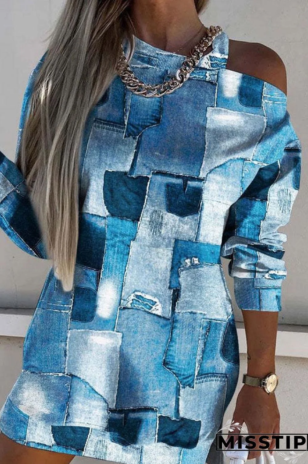 Black khaki Casual Print Hollowed Out Patchwork O Neck Long Sleeve Dresses