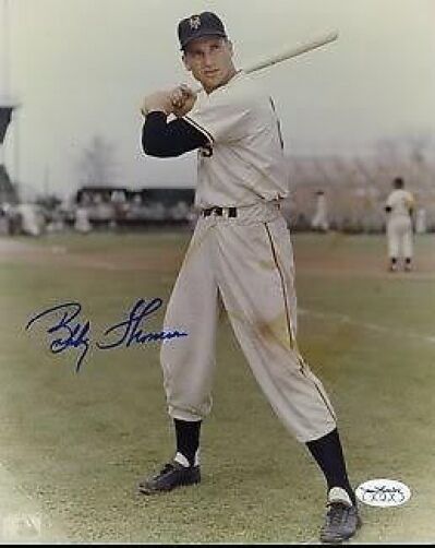 Bobby Thomson Signed Jsa Cert Sticker 8x10 Photo Poster painting Autograph Authentic