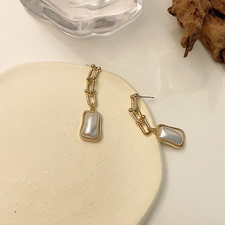 Gioiacombo™ Regalo di San Valentino 🎁 Orecchini vintage con perle quadrate