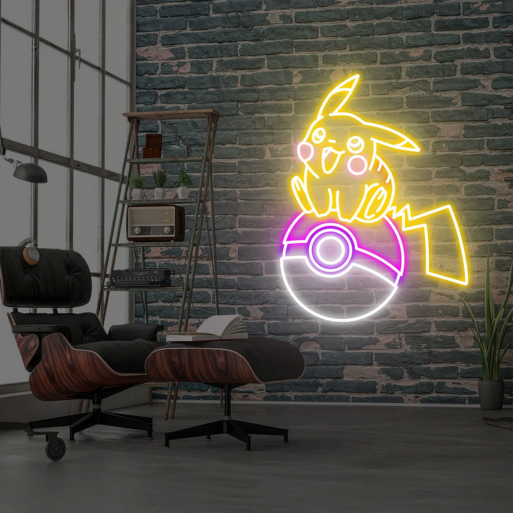 Anime Pikachu Neon Sign Pikachu Neon Sign Custom Neon Sign Anime Neon Sign  Bedroom Custom Anime Neon Acrylic Anime Neon Neon Sign
