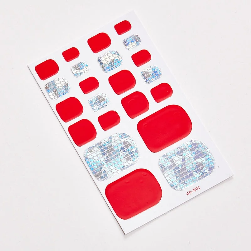 22 Tips/Sheet Designer Nail Decals Full Cover Nail Stickers Nail Designs Full Beauty Nail Art Stickers Creative Nail Decoration