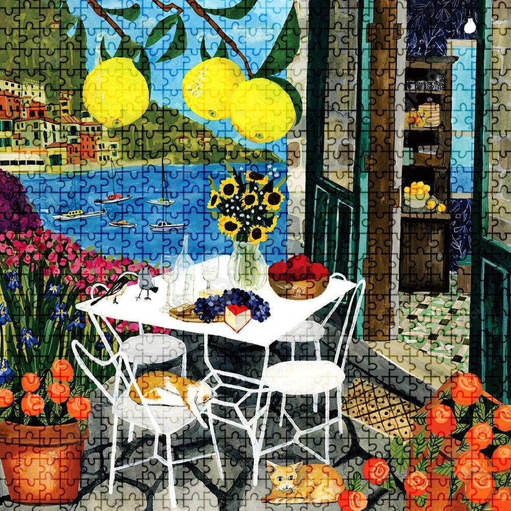 

1000 Pieces DIY Courtyard Corner Puzzle Educational Learning Assembling Toy, 501 Original