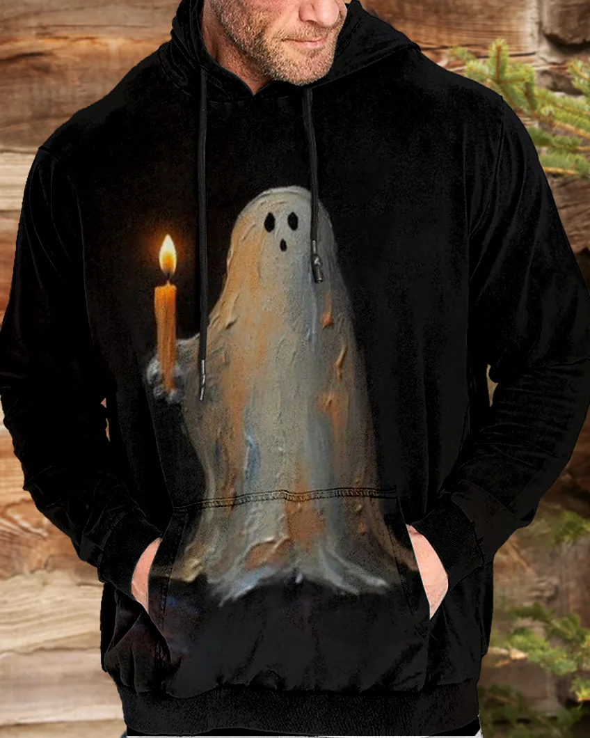 Suitmens Men's Halloween Ghost Hoodie 00430