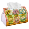 (24cm)Diamond Art Tissue Box DIY PU Napkin Cover for Home(best grandma ever)
