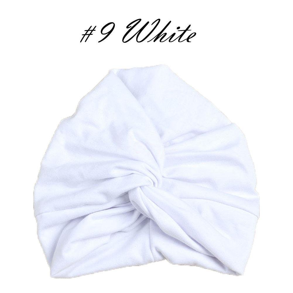 2019 Brand New Newborn Infant Baby Turban Toddler Kids Boy Girl Cotton Blends Hat Lovely Soft Cute Solid Knot Beanies Baby Gifts