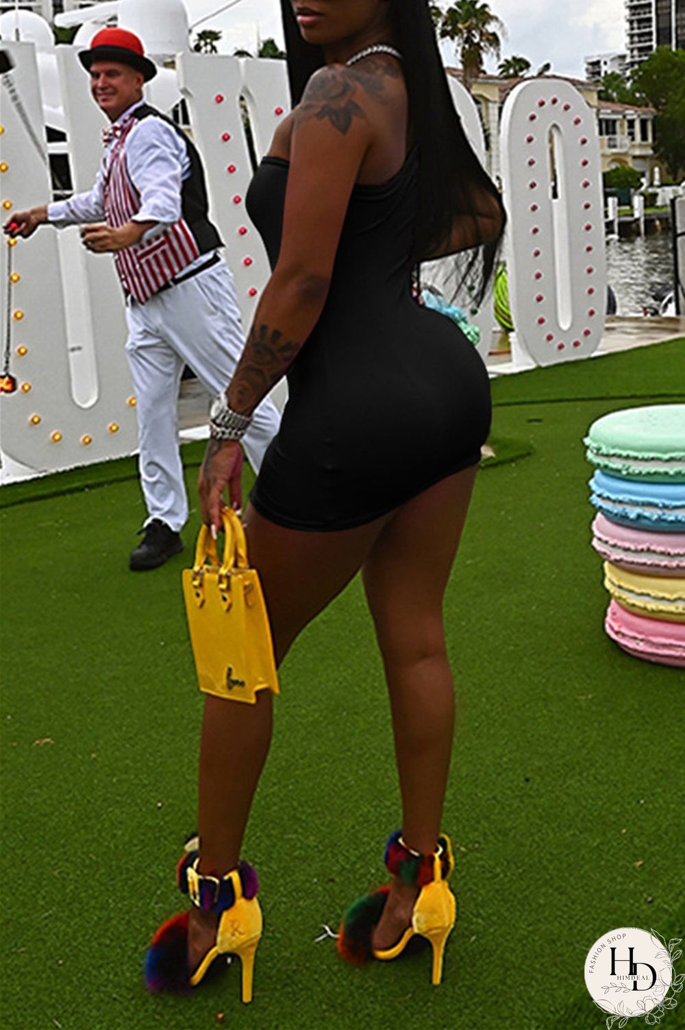 Sky Blue Sexy Casual Solid Backless One Shoulder Sleeveless Dress